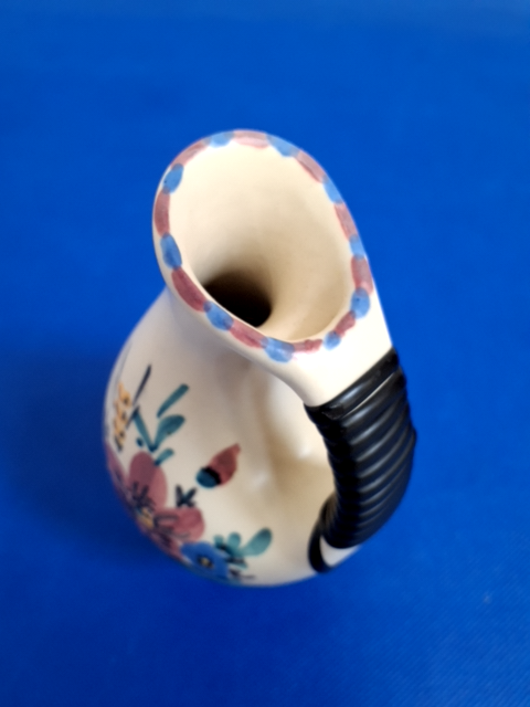 Blomstret keramik kande/vase